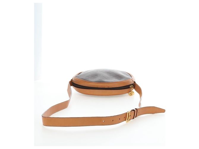 Céline Borsa a Spalla CELINE Macadam Canvas PVC Pelle Marrone Oro Auth 191822V D'oro - vista 7