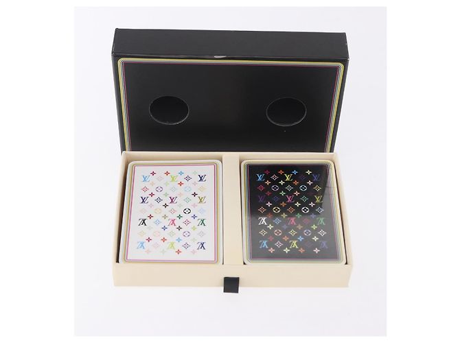 Cartas de Juego LOUIS VUITTON Multicolor Black White LV Auth 194633M Negro Blanco - vista 10