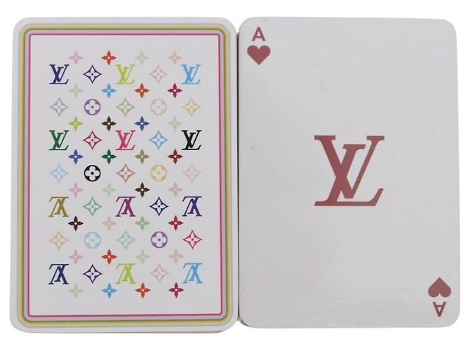 Cartas de Juego LOUIS VUITTON Multicolor Black White LV Auth 194633M Negro Blanco - vista 2
