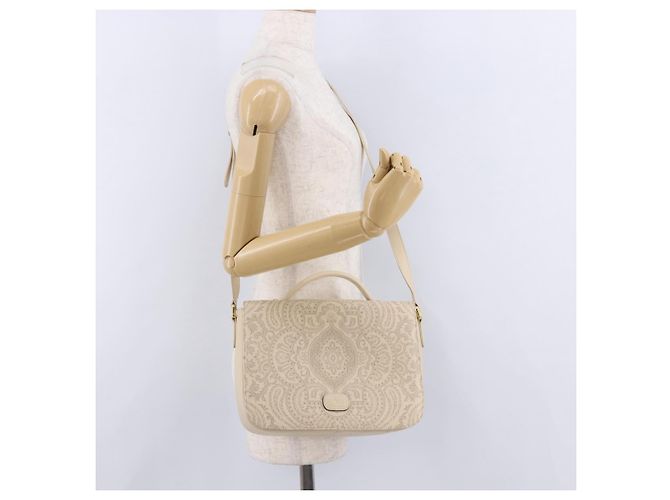 Borsa a Spalla VALENTINO in Pelle 2way Avorio Oro Auth BA14149V D'oro Crudo - vista 25
