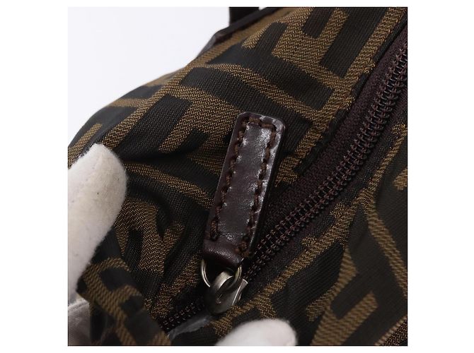 Borsa a Mano FENDI Zucca Canvas Nero Marrone Auth 193515 - vista 15