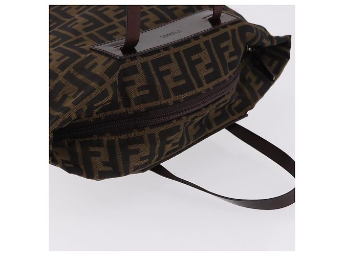 Borsa a Mano FENDI Zucca Canvas Nero Marrone Auth 193515 - vista 6