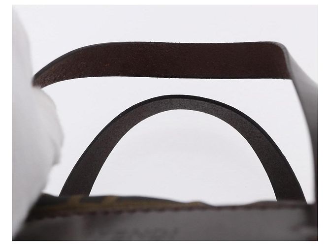 Borsa a Mano FENDI Zucca Canvas Nero Marrone Auth 193515 - vista 8