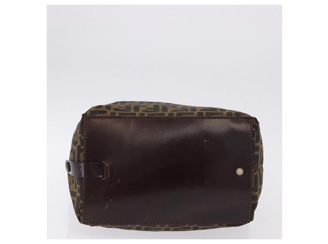 Borsa a Mano FENDI Zucca Canvas Nero Marrone Auth 193515 - vista 9