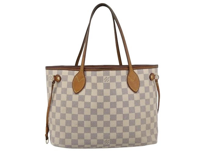 LOUIS VUITTON Borsa Tote Neverfull PM Damier Azur N41362 LV Auth 194587 - vista 2
