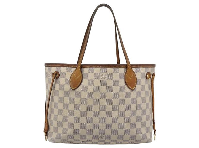 LOUIS VUITTON Borsa Tote Neverfull PM Damier Azur N41362 LV Auth 194587 - vista 3