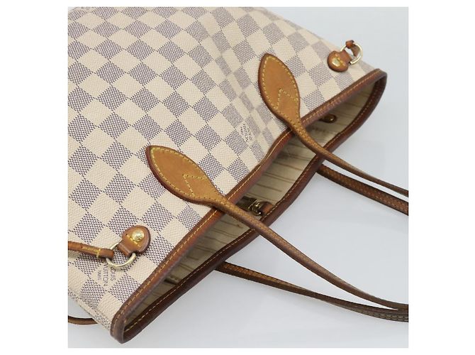 LOUIS VUITTON Borsa Tote Neverfull PM Damier Azur N41362 LV Auth 194587 - vista 6