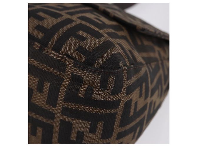 FENDI Zucca Canvas Mamma Baguette Borsa a tracolla Marrone Argento Auth yk20680SAM - vista 11