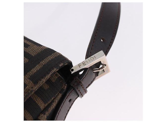 FENDI Zucca Canvas Mamma Baguette Borsa a tracolla Marrone Argento Auth yk20680SAM - vista 14