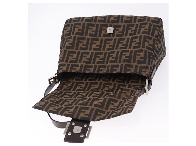 FENDI Zucca Canvas Mamma Baguette Borsa a tracolla Marrone Argento Auth yk20680SAM - vista 17