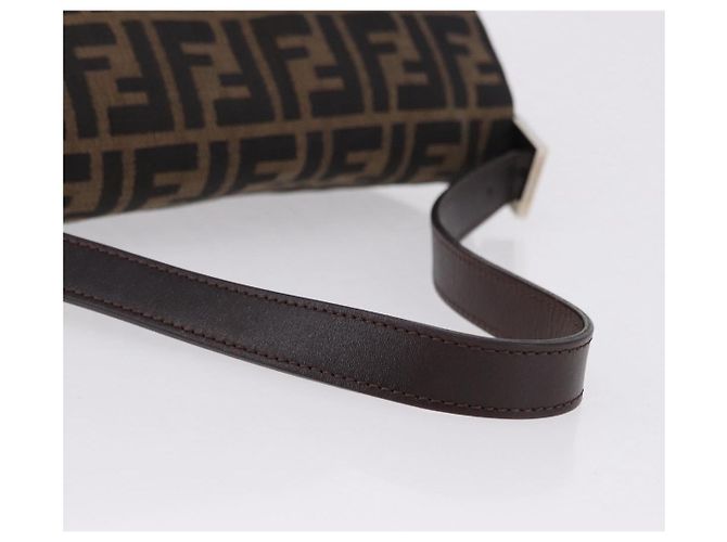 FENDI Zucca Canvas Mamma Baguette Borsa a tracolla Marrone Argento Auth yk20680SAM - vista 7