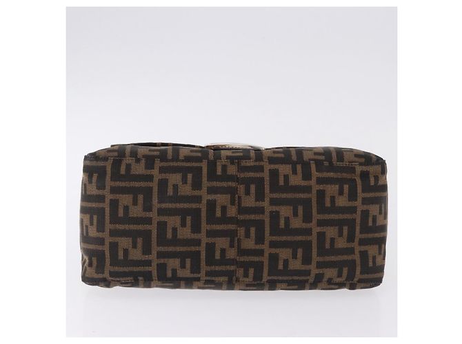 FENDI Zucca Canvas Mamma Baguette Borsa a tracolla Marrone Argento Auth yk20680SAM - vista 9