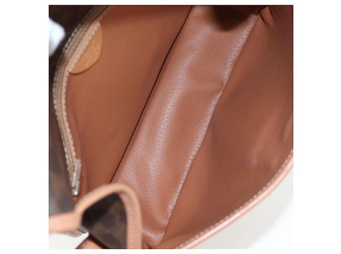 Céline Borsa a tracolla CELINE in tela Macadam PVC Pelle Marrone Oro Auth 191817V D'oro - vista 20