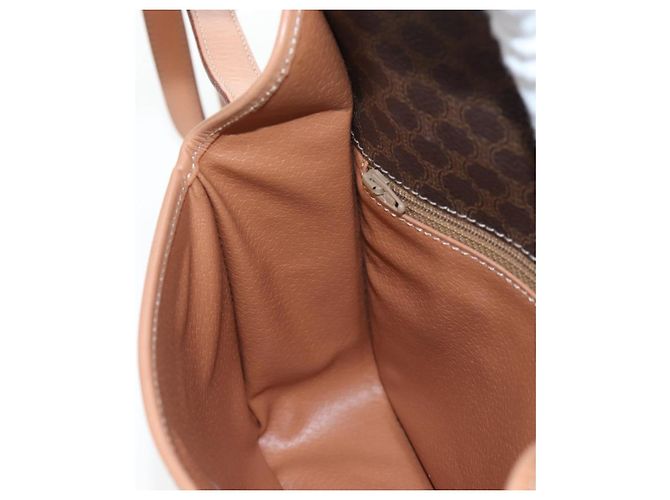 Céline Borsa a tracolla CELINE in tela Macadam PVC Pelle Marrone Oro Auth 191817V D'oro - vista 22