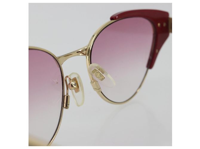 Occhiali da sole GUCCI Metallo Rosso Oro Auth bs36303V D'oro - vista 11