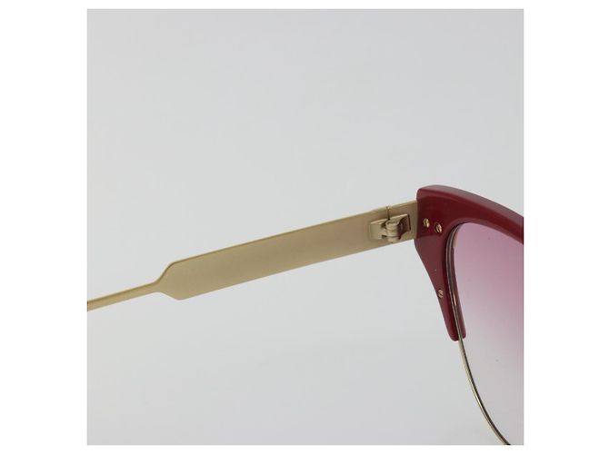 Occhiali da sole GUCCI Metallo Rosso Oro Auth bs36303V D'oro - vista 12