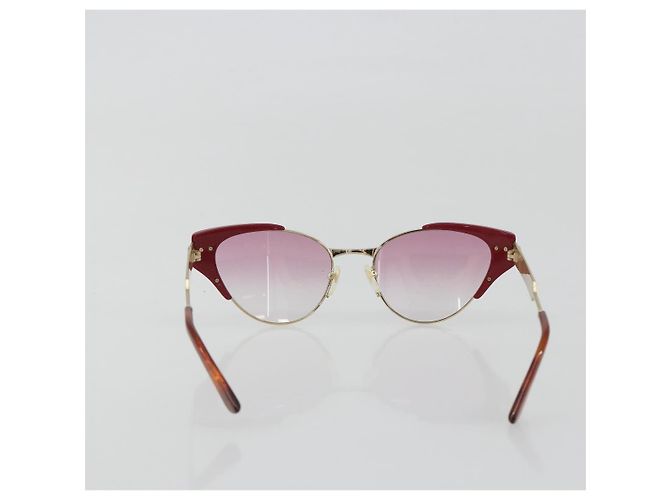 Occhiali da sole GUCCI Metallo Rosso Oro Auth bs36303V D'oro - vista 3