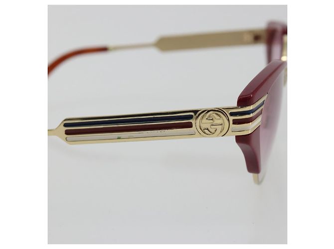Occhiali da sole GUCCI Metallo Rosso Oro Auth bs36303V D'oro - vista 8