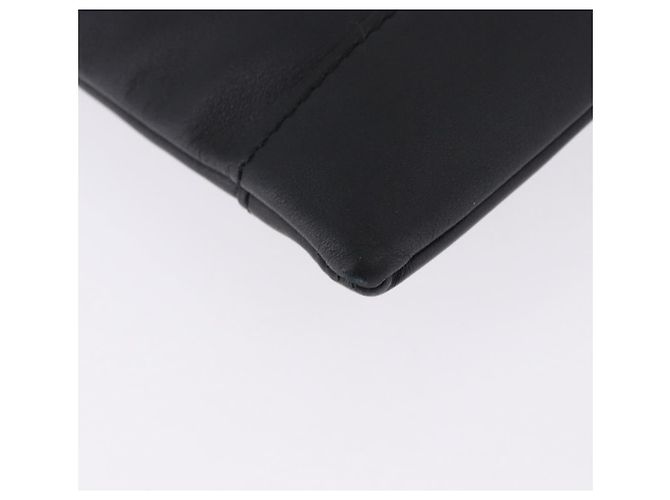 Clutch BALENCIAGA in pelle nera argento 373834 Auth 193517A Nero - vista 10