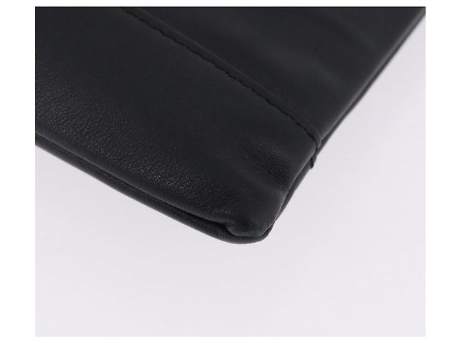 Clutch BALENCIAGA in pelle nera argento 373834 Auth 193517A Nero - vista 11