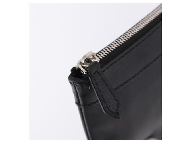 Clutch BALENCIAGA in pelle nera argento 373834 Auth 193517A Nero - vista 12