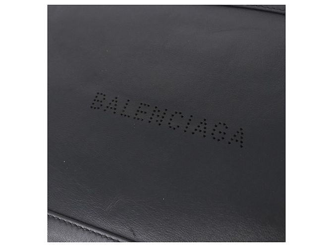 Clutch BALENCIAGA in pelle nera argento 373834 Auth 193517A Nero - vista 13