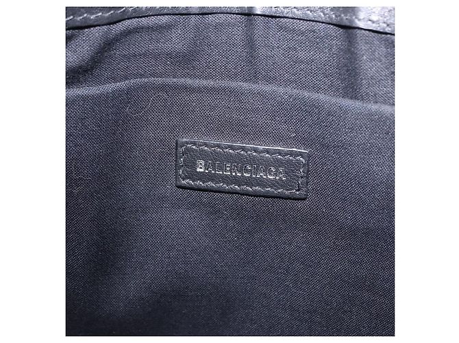 Clutch BALENCIAGA in pelle nera argento 373834 Auth 193517A Nero - vista 14