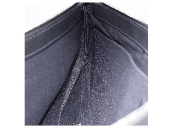 Clutch BALENCIAGA in pelle nera argento 373834 Auth 193517A Nero - vista 16