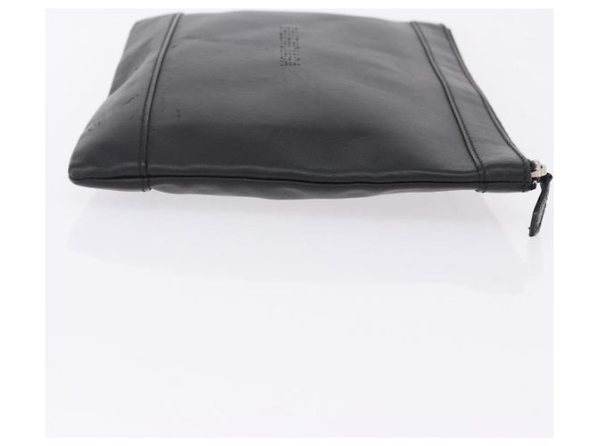 Clutch BALENCIAGA in pelle nera argento 373834 Auth 193517A Nero - vista 4