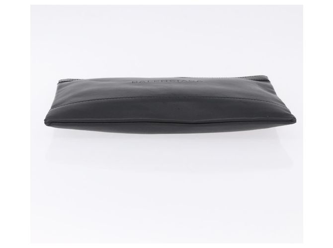 Clutch BALENCIAGA in pelle nera argento 373834 Auth 193517A Nero - vista 7