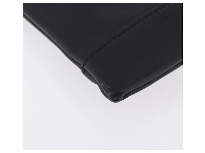 Clutch BALENCIAGA in pelle nera argento 373834 Auth 193517A Nero - vista 8