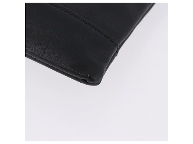 Clutch BALENCIAGA in pelle nera argento 373834 Auth 193517A Nero - vista 9