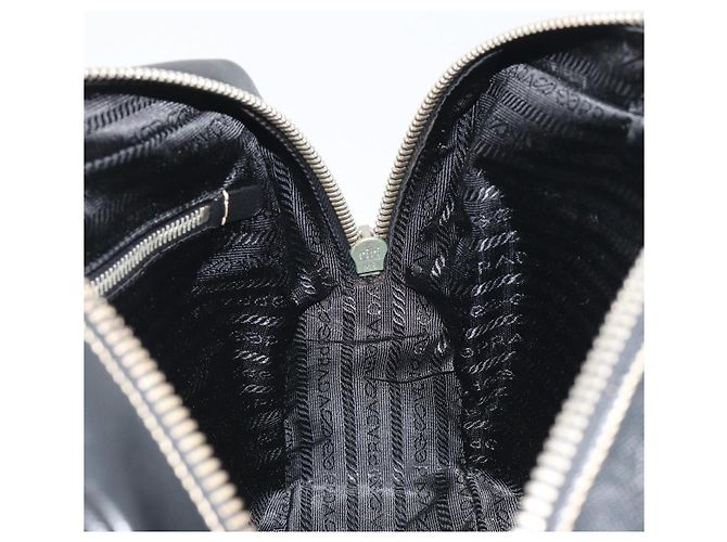 PRADA Tote Bag Saffiano Leder Schwarz Silber Auth 188279SAV - Ansicht 20