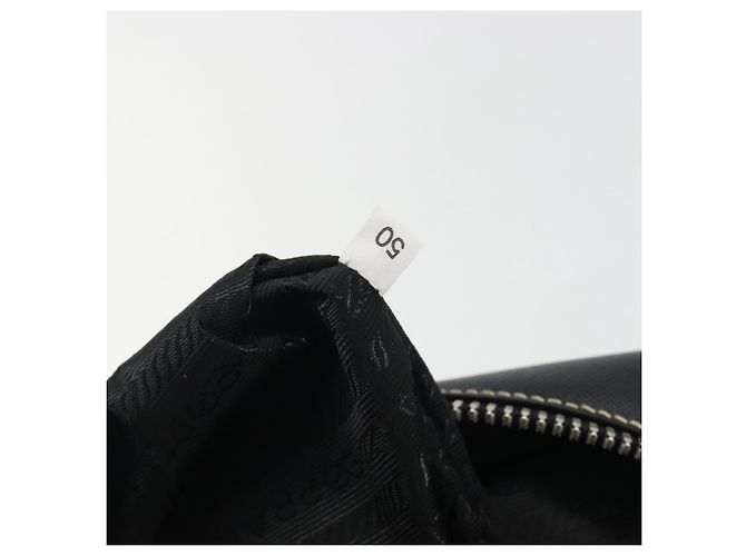 PRADA Tote Bag Saffiano Leder Schwarz Silber Auth 188279SAV - Ansicht 24