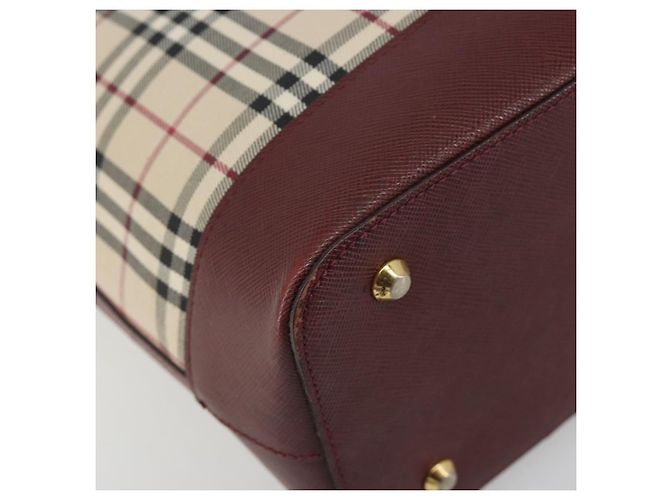BURBERRY Nova Check Handtasche Canvas Beige Gold Auth ep15581 Golden - Ansicht 11