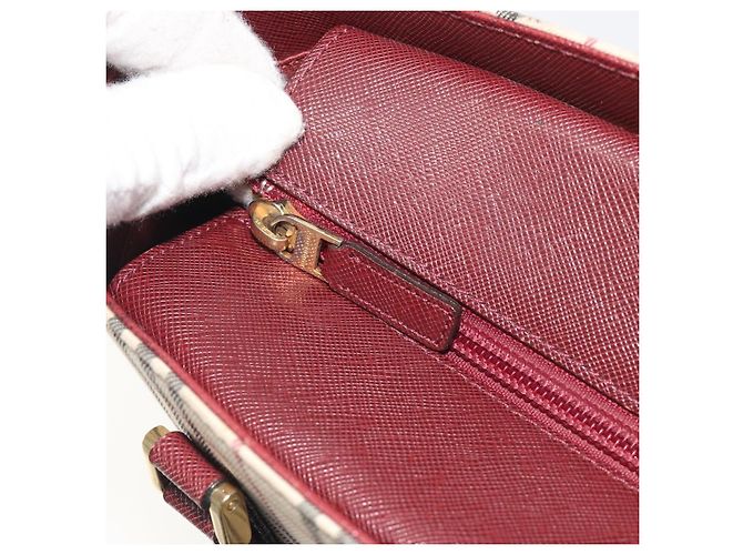 BURBERRY Nova Check Handtasche Canvas Beige Gold Auth ep15581 Golden - Ansicht 16