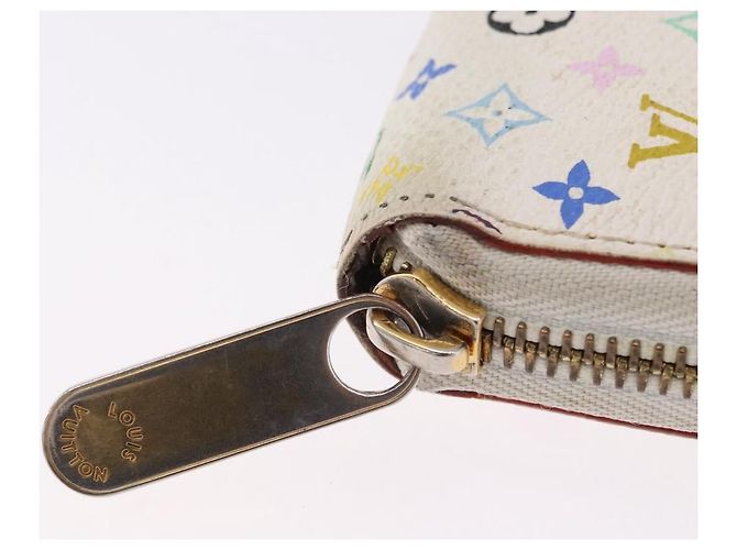 LOUIS VUITTON Monogram Multicolor Zippy Wallet White M60241 LV Auth BA14264 Bianco - vista 13