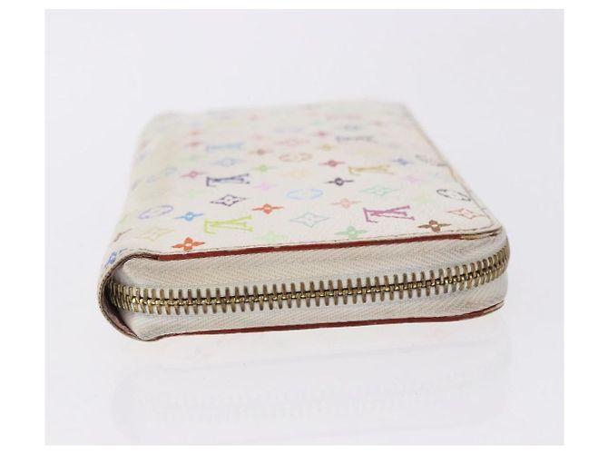 LOUIS VUITTON Monogram Multicolor Zippy Wallet White M60241 LV Auth BA14264 Bianco - vista 5