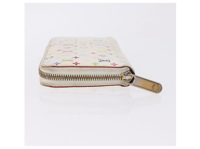 LOUIS VUITTON Monogram Multicolor Zippy Wallet White M60241 LV Auth BA14264 Bianco - vista 6