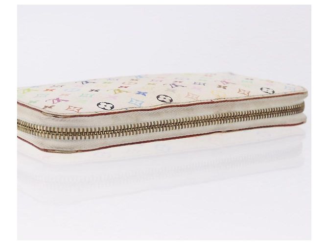 LOUIS VUITTON Monogram Multicolor Zippy Wallet White M60241 LV Auth BA14264 Bianco - vista 7