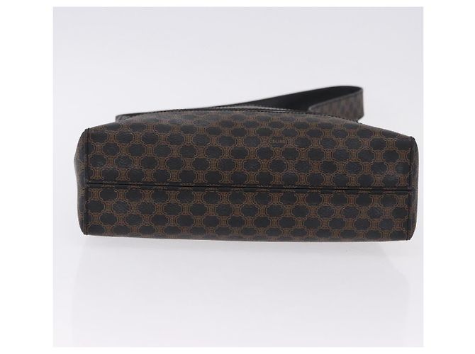 Céline Borsa a tracolla CELINE Macadam Canvas PVC Pelle Nera Oro Auth 193854 Nero D'oro - vista 10
