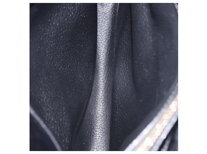 Céline Borsa a tracolla CELINE Macadam Canvas PVC Pelle Nera Oro Auth 193854 Nero D'oro - vista 20