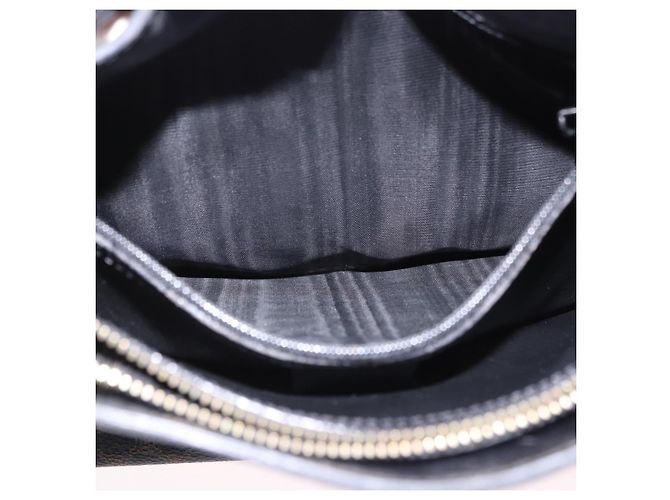 Céline Borsa a tracolla CELINE Macadam Canvas PVC Pelle Nera Oro Auth 193854 Nero D'oro - vista 26