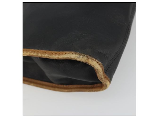 Céline Clutch CELINE in pelle nera con finiture dorate Auth ep15267 Nero - vista 11