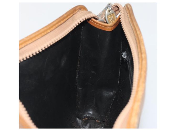 Céline Clutch CELINE in pelle nera con finiture dorate Auth ep15267 Nero - vista 15