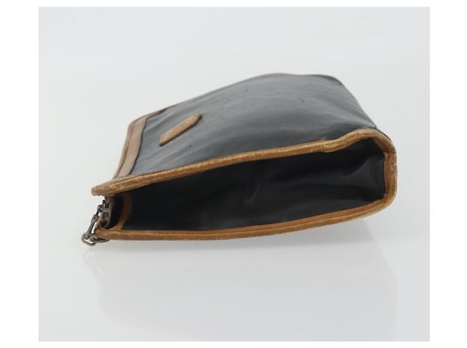 Céline Clutch CELINE in pelle nera con finiture dorate Auth ep15267 Nero - vista 5