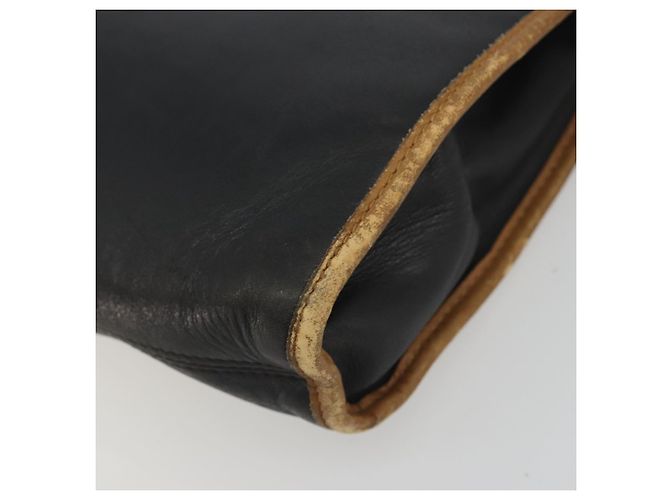 Céline Clutch CELINE in pelle nera con finiture dorate Auth ep15267 Nero - vista 8