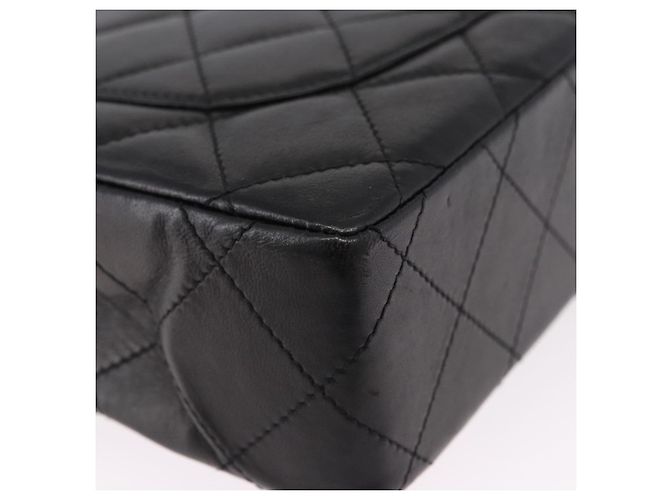 CHANEL Matelasse 28 Chain Hand Bag Lamb Skin Paris Limited Black Auth yk20684SAM Nero - vista 12