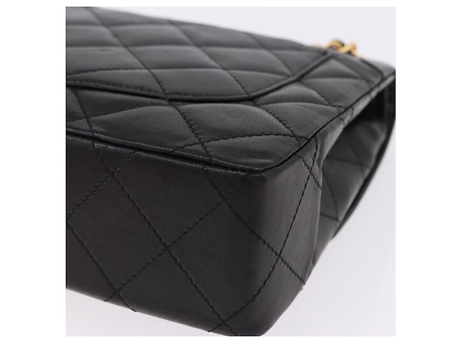CHANEL Matelasse 28 Chain Hand Bag Lamb Skin Paris Limited Black Auth yk20684SAM Nero - vista 13