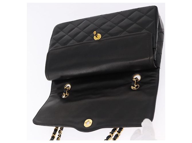 CHANEL Matelasse 28 Chain Hand Bag Lamb Skin Paris Limited Black Auth yk20684SAM Nero - vista 15